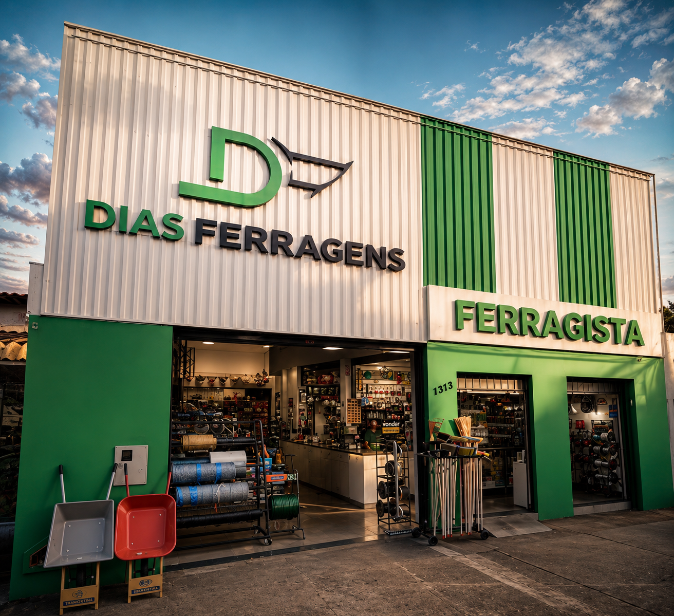 Fachada da loja Dias Ferragens em Uberlândia